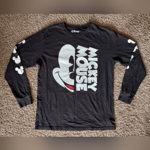 Disney Mickey Mouse Black Long Sleeve T-shirt Large